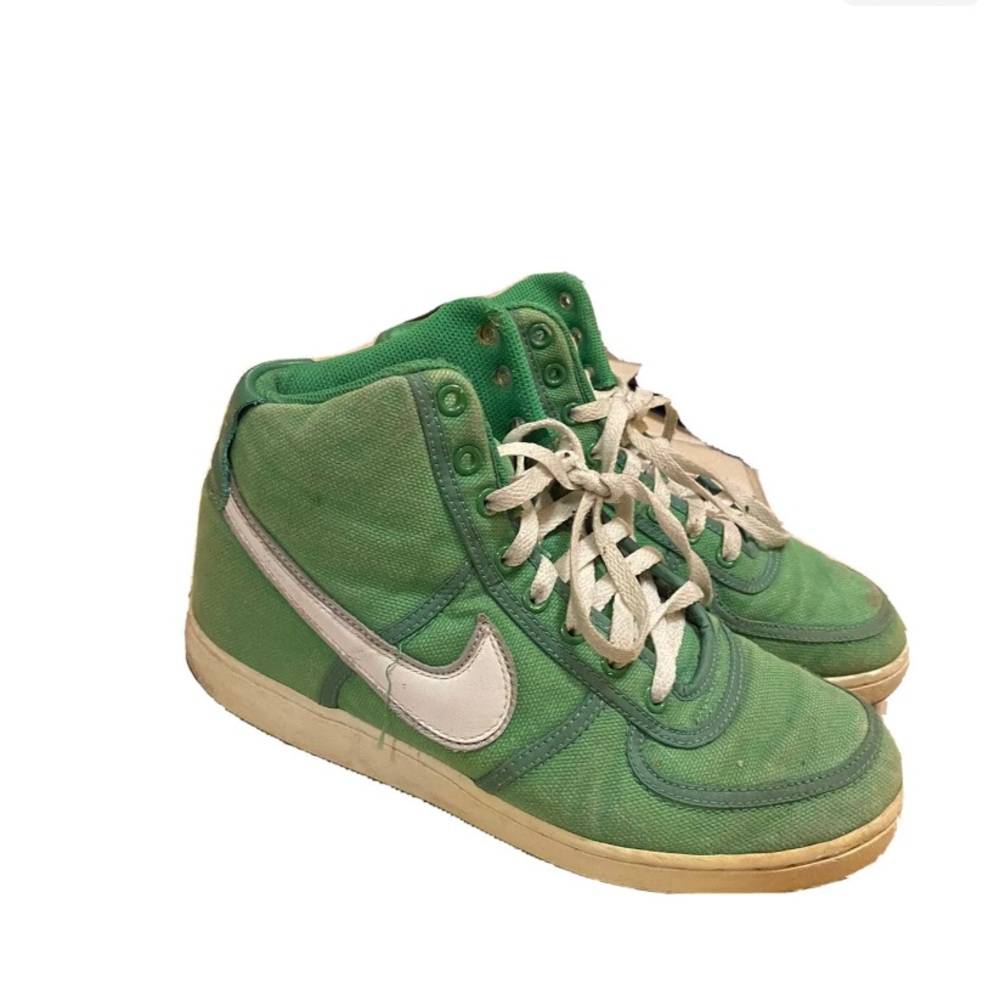 Vintage Green Nike Air Basketball Sneakers Men’s 9 Wo… Gem